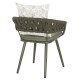 Πολυθρονα αλουμινιου camden hm6141.09 μαξιλαρι με print-dark olive 56x60x72-87υεκ **