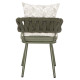 Πολυθρονα αλουμινιου camden hm6141.09 μαξιλαρι με print-dark olive 56x60x72-87υεκ **