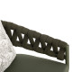 Πολυθρονα αλουμινιου camden hm6141.09 μαξιλαρι με print-dark olive 56x60x72-87υεκ **