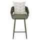 Σκαμπο αλουμινιου camden hm6142.09 μαξιλαρι με print-dark olive 56x60x108υεκ. **