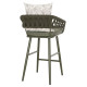 Σκαμπο αλουμινιου camden hm6142.09 μαξιλαρι με print-dark olive 56x60x108υεκ. **