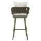 Σκαμπο αλουμινιου camden hm6142.09 μαξιλαρι με print-dark olive 56x60x108υεκ. **