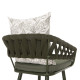 Σκαμπο αλουμινιου camden hm6142.09 μαξιλαρι με print-dark olive 56x60x108υεκ. **