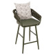 Σκαμπο αλουμινιου camden hm6142.09 μαξιλαρι με print-dark olive 56x60x108υεκ. **