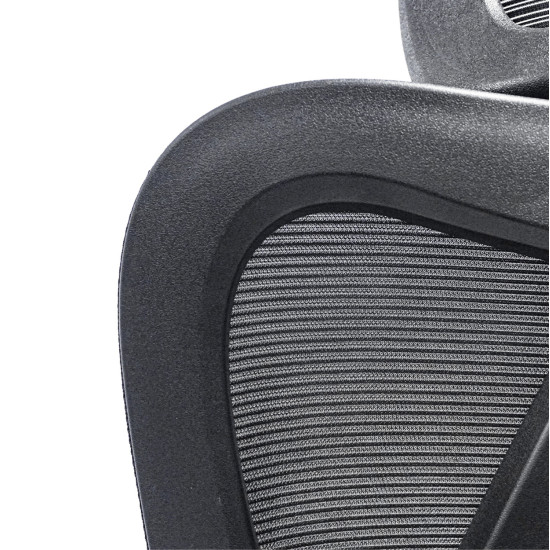 Καρεκλα γραφειου mexer hm1195.01 μαυρο mesh-μεταλ.βαση-nylon σκελετοσ 68x70x136υεκ. **