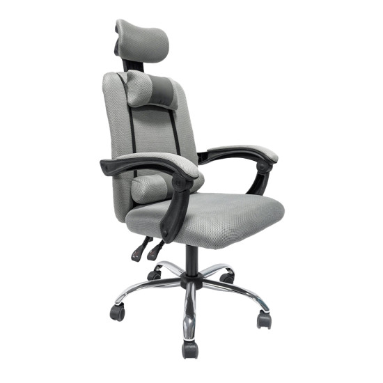 Καρεκλα γραφειου croner hm1196.02 γκρι mesh-μεταλ.βαση-nylon σκελετοσ 58x67x124υεκ. **