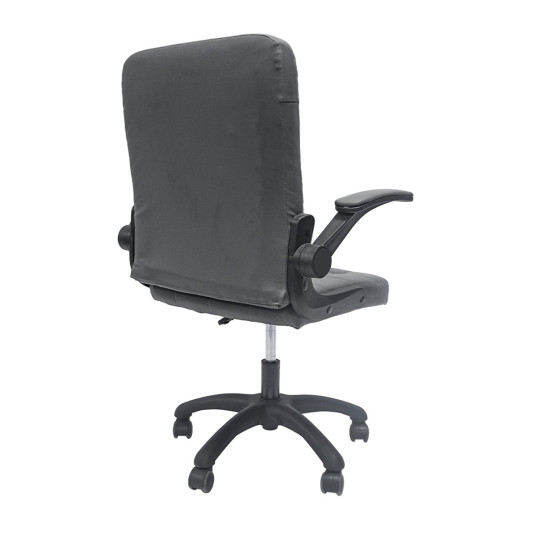 Καρεκλα γραφειου portima hm1197.03 γκρι pvc-μαυροσ nylon σκελετοσ & βαση 66.5x60x97υεκ **
