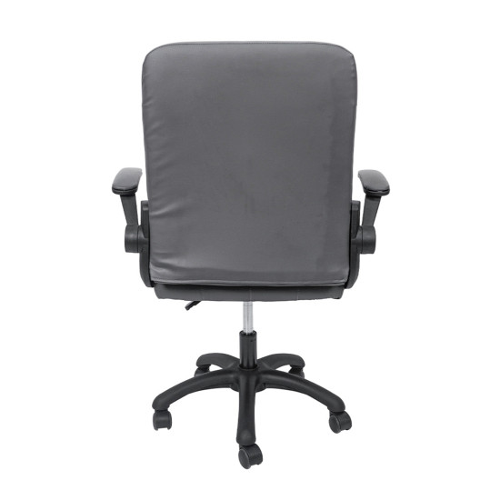 Καρεκλα γραφειου portima hm1197.03 γκρι pvc-μαυροσ nylon σκελετοσ & βαση 66.5x60x97υεκ **
