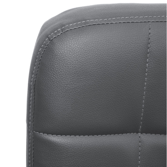 Καρεκλα γραφειου portima hm1197.03 γκρι pvc-μαυροσ nylon σκελετοσ & βαση 66.5x60x97υεκ **