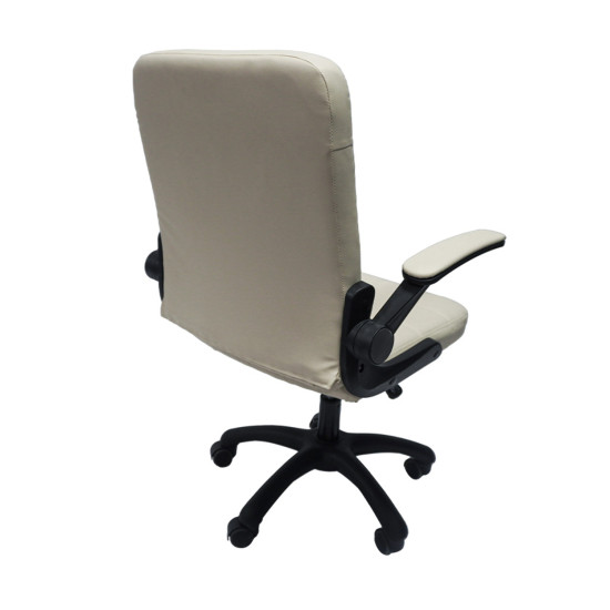 Καρεκλα γραφειου portima hm1197.04 μπεζ pvc-μαυροσ nylon σκελετοσ & βαση 66.5x57x97υεκ **