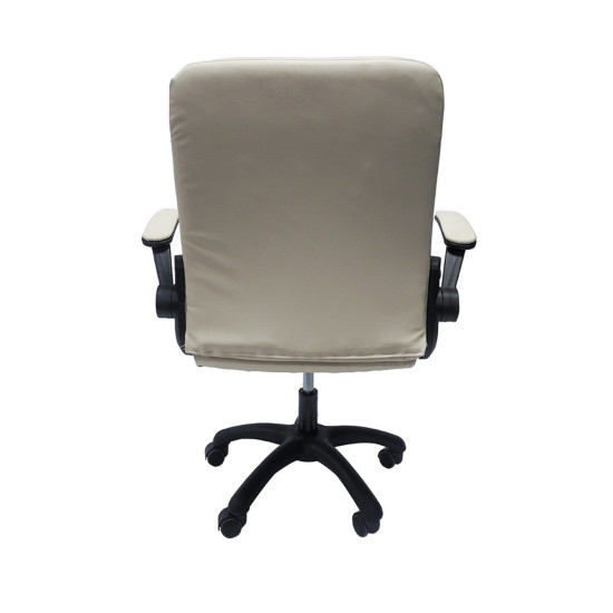 Καρεκλα γραφειου portima hm1197.04 μπεζ pvc-μαυροσ nylon σκελετοσ & βαση 66.5x57x97υεκ **