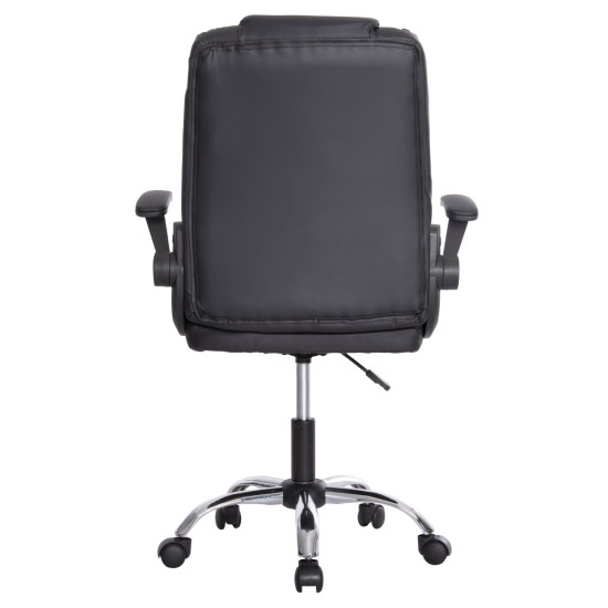 Καρεκλα γραφειου canan hm1201 μαυρo pvc-βαση χρωμιου 66x61x105υεκ. **