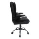 Καρεκλα γραφειου canan hm1201 μαυρo pvc-μαυρο nylon-βαση χρωμιου 66x61x105υεκ. **