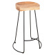 Σκαμπο bar eleanor hm8363.21 μασιφ ξυλο ακακιασ-μεταλ.σκελετοσ 53,5x42x77υεκ. **