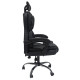 Καρεκλα γραφειου octavius hm1202 μαυρο pvc & nylon-μεταλ.χρωμιο βαση 63x73x129υεκ **