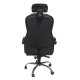 Καρεκλα γραφειου octavius hm1202 μαυρο pvc & nylon-μεταλ.χρωμιο βαση 63x73x129υεκ **