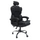 Καρεκλα γραφειου octavius hm1202 μαυρο pvc & nylon-μεταλ.χρωμιο βαση 63x73x129υεκ **