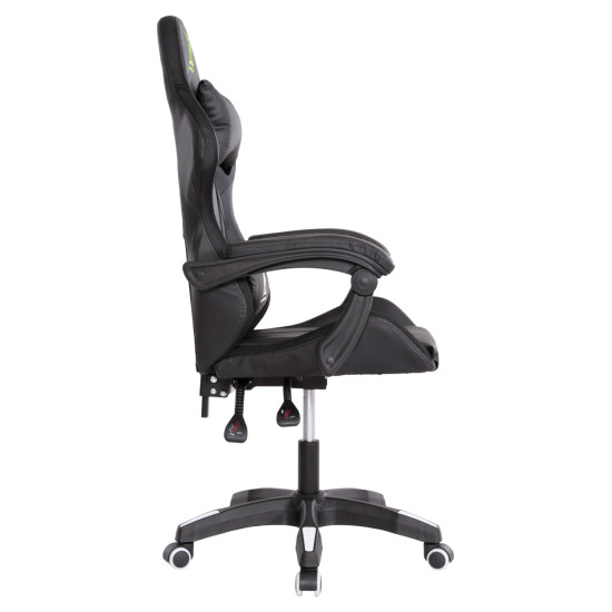 Πολυθρονα gaming darren hm1203.04 μαυρο-λευκο pvc & nylon 58.5x100x120υεκ. **