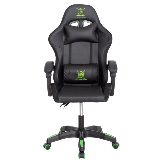 Πολυθρονα gaming darren hm1203.03 μαυρο-πρασινο pvc & nylon 58.5x100x120υεκ. **