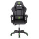 Πολυθρονα gaming darren hm1203.03 μαυρο-πρασινο pvc & nylon 58.5x100x120υεκ. **