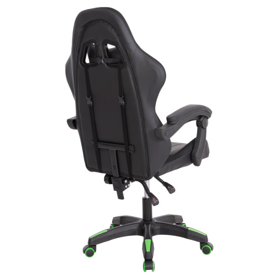 Πολυθρονα gaming darren hm1203.03 μαυρο-πρασινο pvc & nylon 58.5x100x120υεκ. **