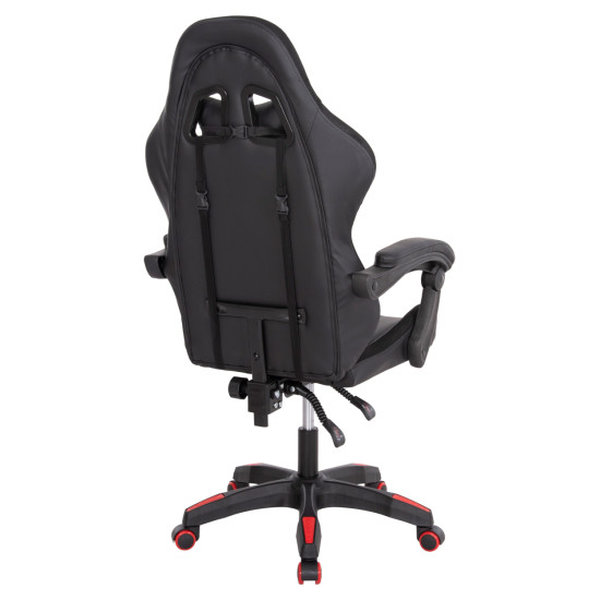 Πολυθρονα gaming darren hm1203.01 μαυρο-κοκκινο pvc & nylon 58.5x100x120υεκ. **