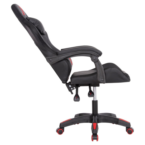 Πολυθρονα gaming darren hm1203.01 μαυρο-κοκκινο pvc & nylon 58.5x100x120υεκ. **