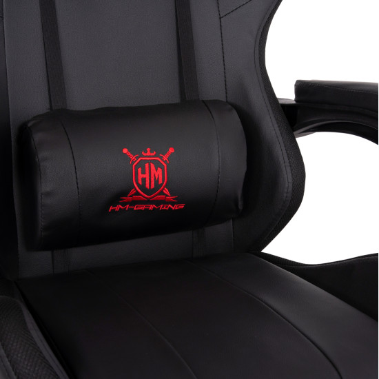 Πολυθρονα gaming darren hm1203.01 μαυρο-κοκκινο pvc & nylon 58.5x100x120υεκ. **