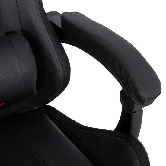 Πολυθρονα gaming darren hm1203.01 μαυρο-κοκκινο pvc & nylon 58.5x100x120υεκ. **