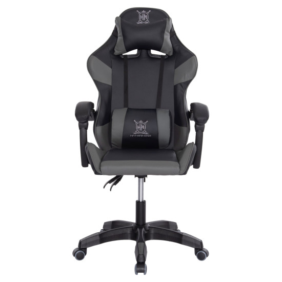 Πολυθρονα gaming darren hm1203.10 μαυρο-γκρι pvc & nylon 60x60x120υεκ. **