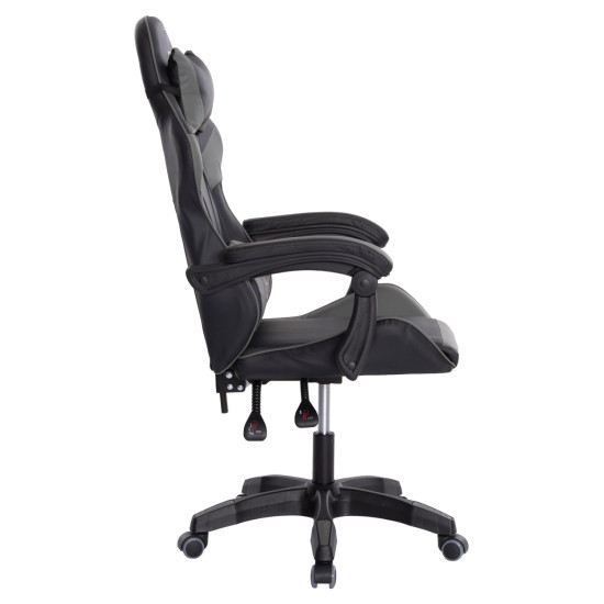 Πολυθρονα gaming darren hm1203.10 μαυρο-γκρι pvc & nylon 60x60x120υεκ. **