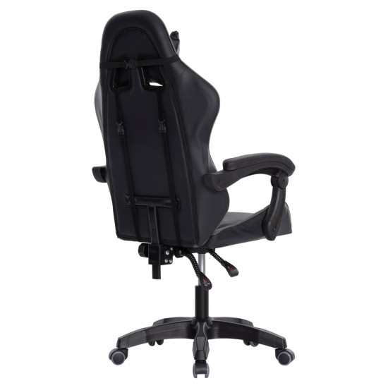 Πολυθρονα gaming darren hm1203.10 μαυρο-γκρι pvc & nylon 60x60x120υεκ. **