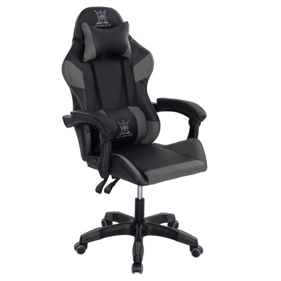 Πολυθρονα gaming darren hm1203.10 μαυρο-γκρι pvc & nylon 60x60x120υεκ. **