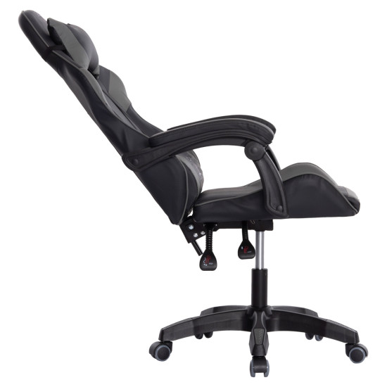 Πολυθρονα gaming darren hm1203.10 μαυρο-γκρι pvc & nylon 60x60x120υεκ. **