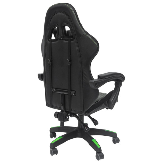 Πολυθρονα gaming loot hm1204 μαυρο-πρασινο pvc & nylon 60x60x120υεκ. **
