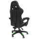 Πολυθρονα gaming loot hm1204 μαυρο-πρασινο pvc & nylon 60x60x120υεκ. **