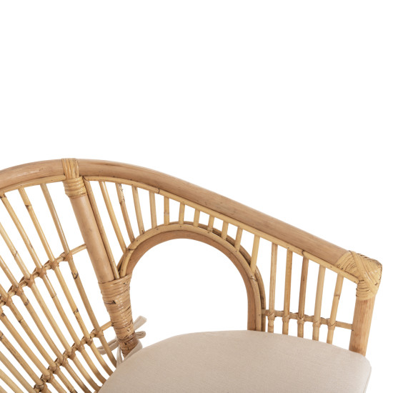 Πολυθρονα dampar hm9929.04 rattan σε φυσικο-λευκο μαξιλαρι 59x61x80υεκ. ** Πολυθρονα dampar hm9929.04 rattan σε φυσικο-λευκο μαξιλαρι 59x61x80υεκ. **