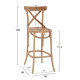 Σκαμπο μεσ.υψουσ gioliana hm8750.15 ξυλο οξιασ dark honey-plywood καθισμα 46x46x101υεκ. **