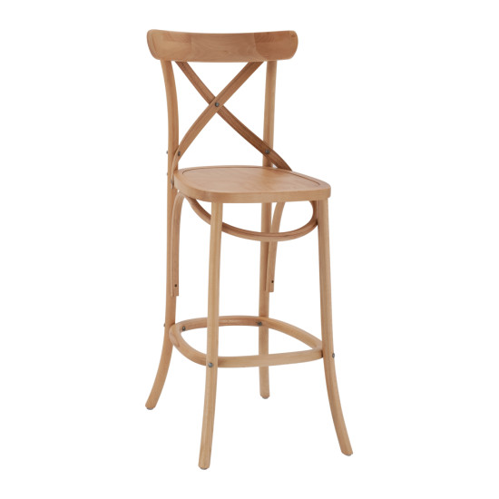 Σκαμπο μεσ.υψουσ gioliana hm8750.15 ξυλο οξιασ dark honey-plywood καθισμα 46x46x101υεκ. **