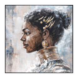 Πινακασ toixoy τετραγωνοσ marip hm4544 κορνιζα μαυρη-καμβασ εκτυπωση 102x4,5x102υεκ **