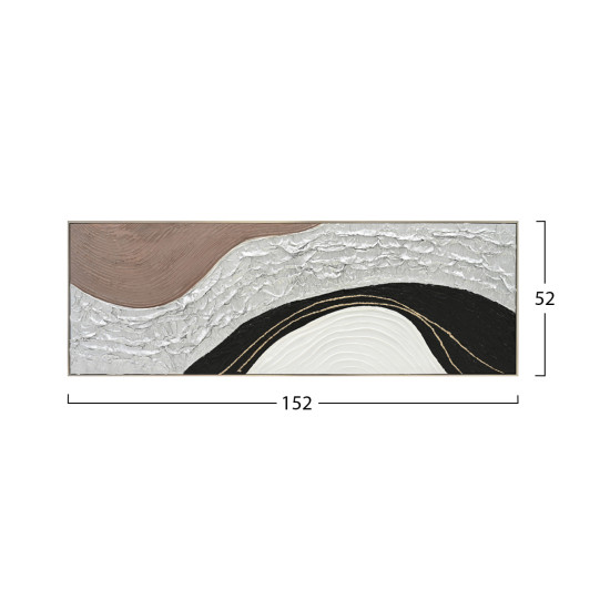 Πινακασ τοιχου abstract hm4552.01 με κορνιζα μπεζ-καμβασ- χειροποιητοσ 152x4.5x52υεκ. **