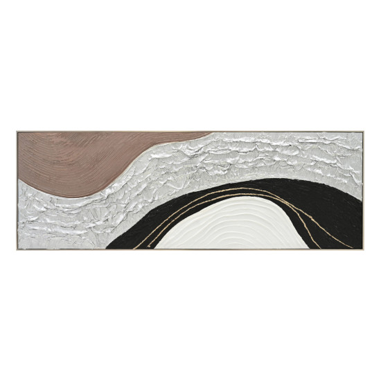 Πινακασ τοιχου abstract hm4552.01 με κορνιζα μπεζ-καμβασ- χειροποιητοσ 152x4.5x52υεκ. **