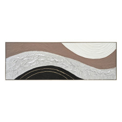 Πινακασ τοιχου abstract hm4552.02 με κορνιζα μπεζ-καμβασ-χειροποιητοσ 152x4.5x52υεκ. **