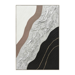 Πινακασ τοιχου abstract hm4553.02 με κορνιζα μπεζ-καμβασ-χειροποιητοσ 82x4.5x122υεκ **