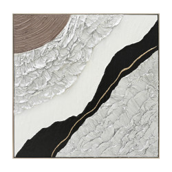 Πινακασ τοιχου abstract (τετραγωνοσ) hm4553.01 με κορνιζα μπεζ-καμβασ 82x4.5x82υεκ **