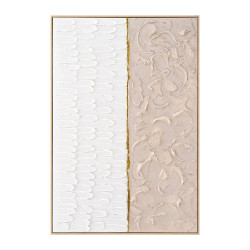 Πινακασ toixoy shon hm4558 με κορνιζα μπεζ-καμβασ σε λευκο-μπεζ 62x4,5x92υεκ. **