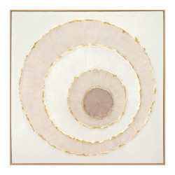 Πινακασ toixoy hm4559 με κορνιζα μπεζ-καμβασ κυκλοι 82x4,5x82υεκ. **