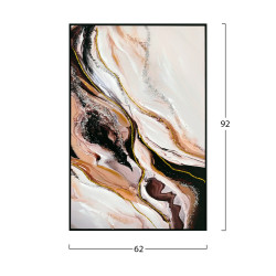 Πινακασ toixoy hm4560 με κορνιζα μαυρη-καμβασ εκτυπωση abstract 62x4x92υεκ. **