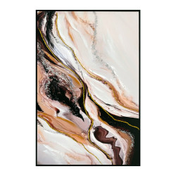 Πινακασ toixoy hm4560 με κορνιζα μαυρη-καμβασ εκτυπωση abstract 62x4x92υεκ. **