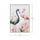 Πινακασ toixoy flamingos hm4562 με κορνιζα μπεζ-καμβασ εκτυπωση 52,5x2,8x72,5υεκ. **